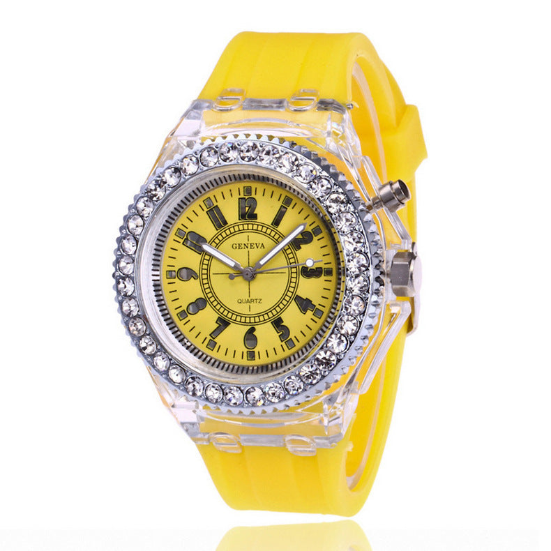 Watches Geneva Women Quartz Watch Women Ladies Silicone Bracelet Watches