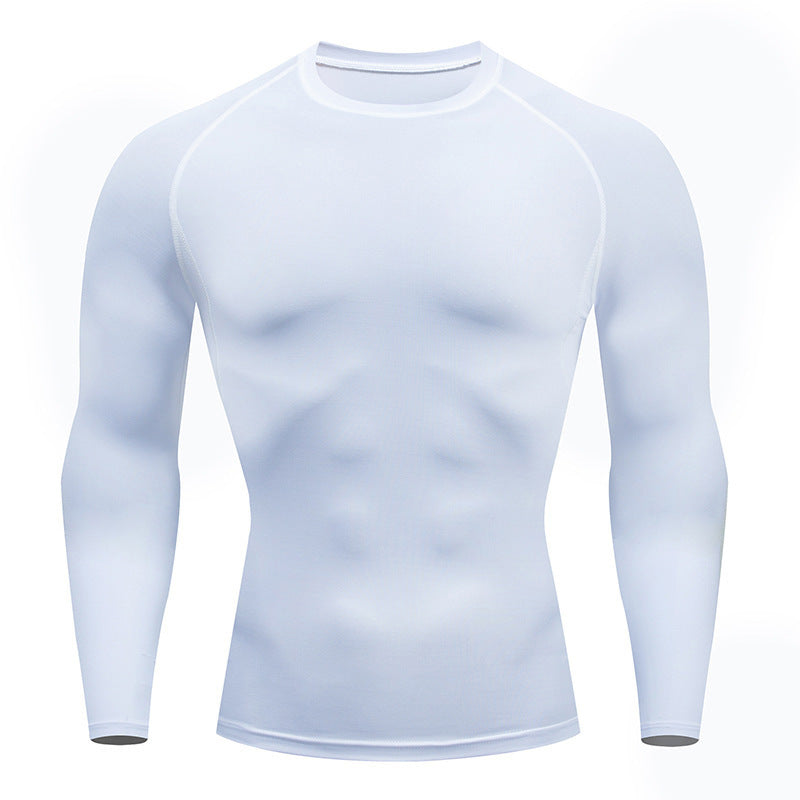 Tight-Fitting Long-Sleeved Fitness Clothes For Men, Stretch Men'S Corsets, Casual Sports Basketball Training Clothes