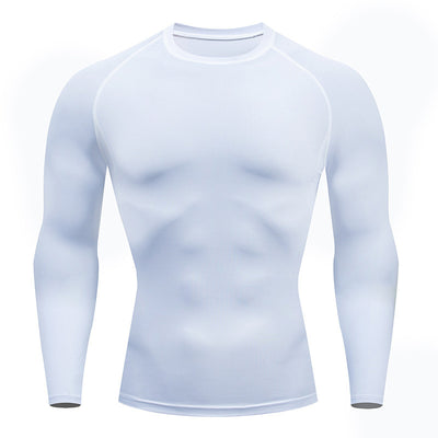 Tight-Fitting Long-Sleeved Fitness Clothes For Men, Stretch Men'S Corsets, Casual Sports Basketball Training Clothes