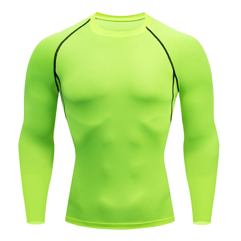 Tight-Fitting Long-Sleeved Fitness Clothes For Men, Stretch Men'S Corsets, Casual Sports Basketball Training Clothes