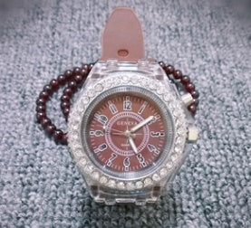 Watches Geneva Women Quartz Watch Women Ladies Silicone Bracelet Watches