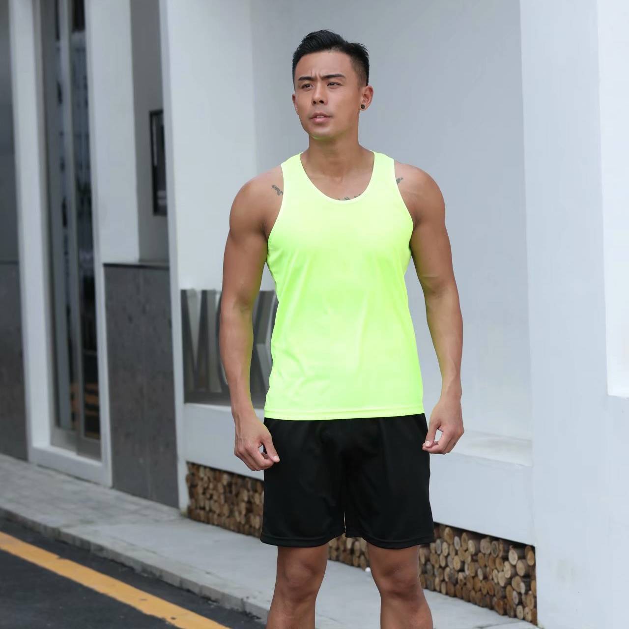 Men's Simple Fitness Clothes Marathon Vest