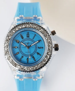 Watches Geneva Women Quartz Watch Women Ladies Silicone Bracelet Watches