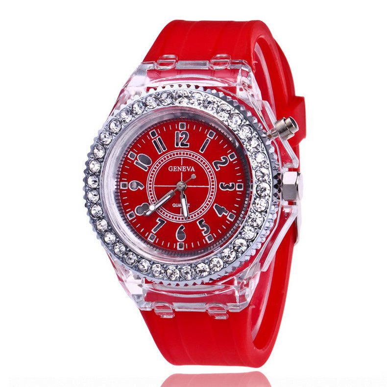 Watches Geneva Women Quartz Watch Women Ladies Silicone Bracelet Watches