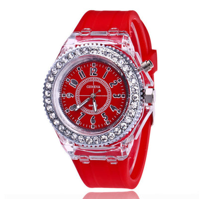 Watches Geneva Women Quartz Watch Women Ladies Silicone Bracelet Watches