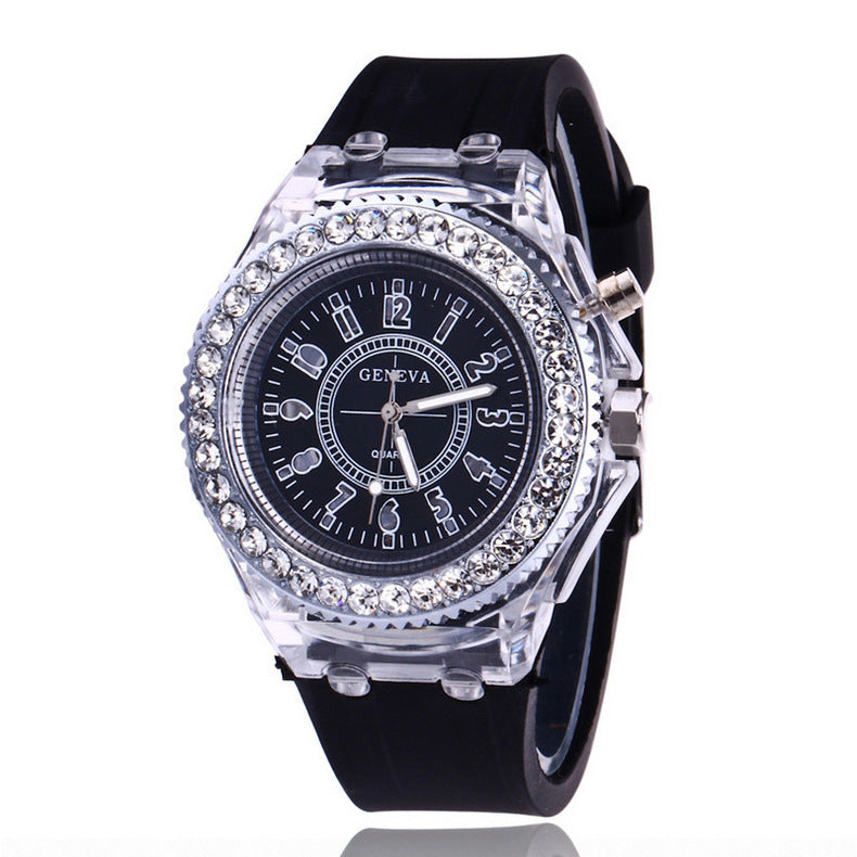 Watches Geneva Women Quartz Watch Women Ladies Silicone Bracelet Watches