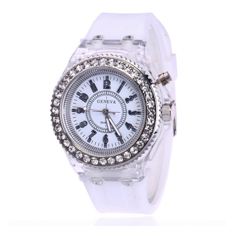 Watches Geneva Women Quartz Watch Women Ladies Silicone Bracelet Watches