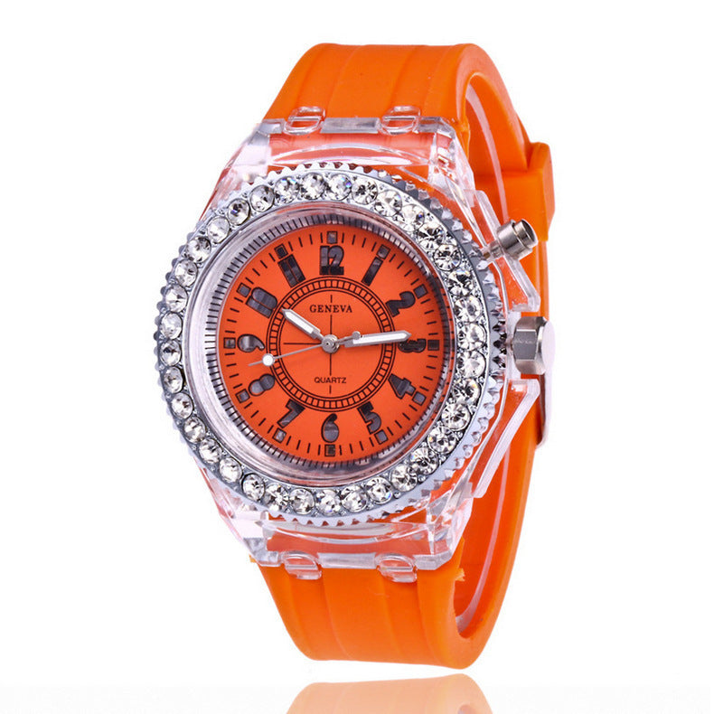 Watches Geneva Women Quartz Watch Women Ladies Silicone Bracelet Watches