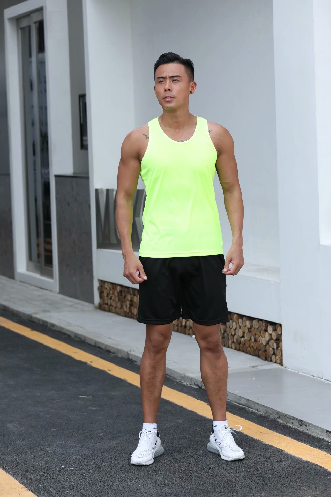 Men's Simple Fitness Clothes Marathon Vest