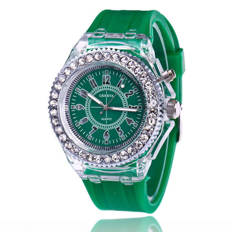 Watches Geneva Women Quartz Watch Women Ladies Silicone Bracelet Watches