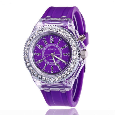 Watches Geneva Women Quartz Watch Women Ladies Silicone Bracelet Watches