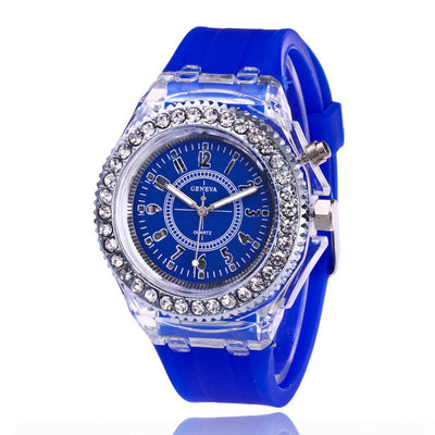 Watches Geneva Women Quartz Watch Women Ladies Silicone Bracelet Watches